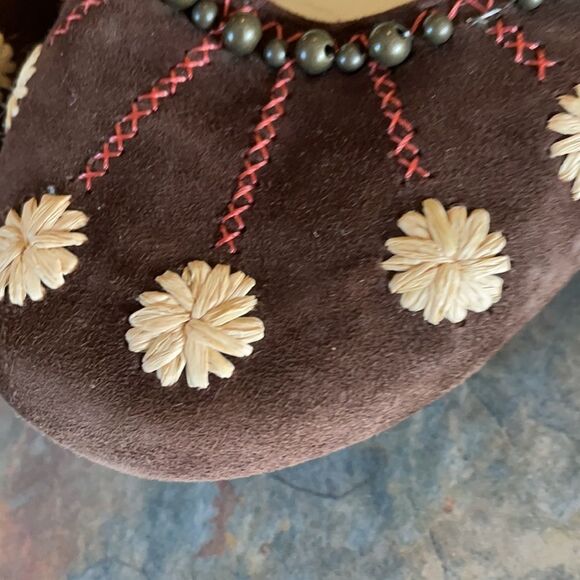 ASH 38 Brown Embroidery Mules Sandals - Picture 4 of 7